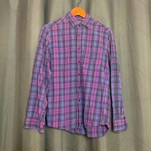 Uniqlo Purple Flannel Shirt